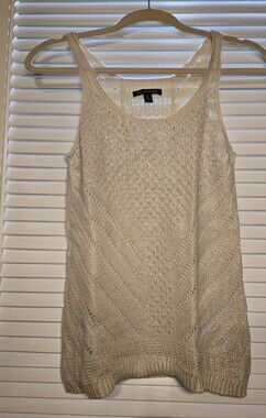 American Eagle Outfitters Metallic Sheen Embroidered Tank Top size S/P